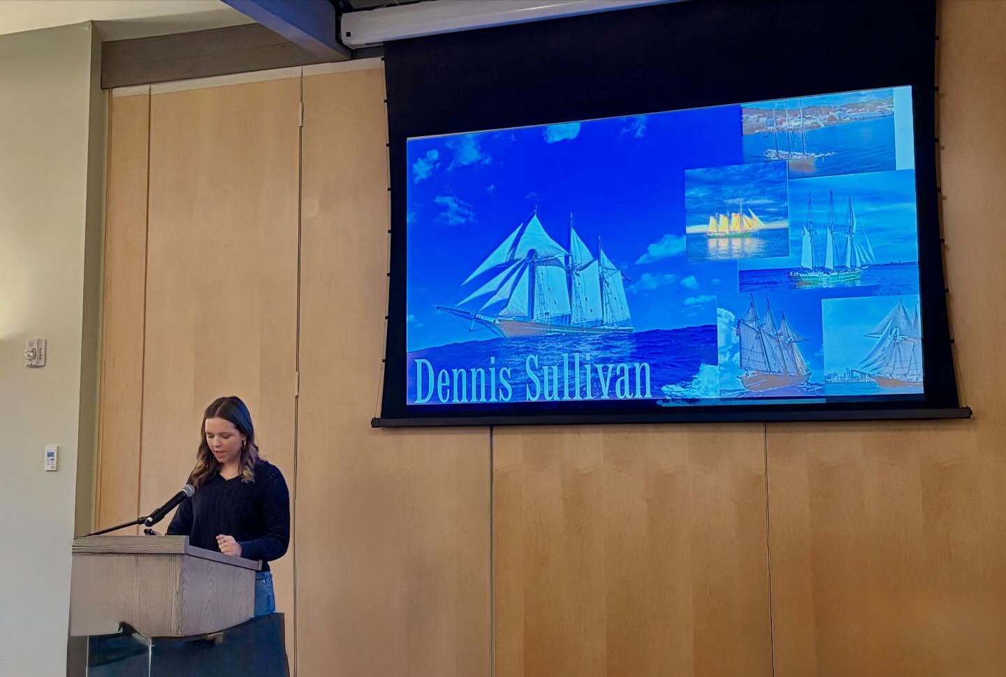 Traip Academy Senior, Ellie, gave an impressive and inspiring presentation to the Portsmouth Propeller Club on her sailing journey which began in 2024 with the PYSA sailing team, then as a summer instructor with AYC, a voyage on the Denis Sullivan with their winter ambassador program in St. Croix and culminating with Ellie’s acceptance into the Maine Maritime Academy and sailing team this fall. Ellie is also the first recipient of a scholarship from PYSA and the Portsmouth Propeller Club making her a trail blazer for other local students looking for assistance in the maritime industry.  Ellie has a bright future ahead and we at PYSA are delighted to have been part of her journey.