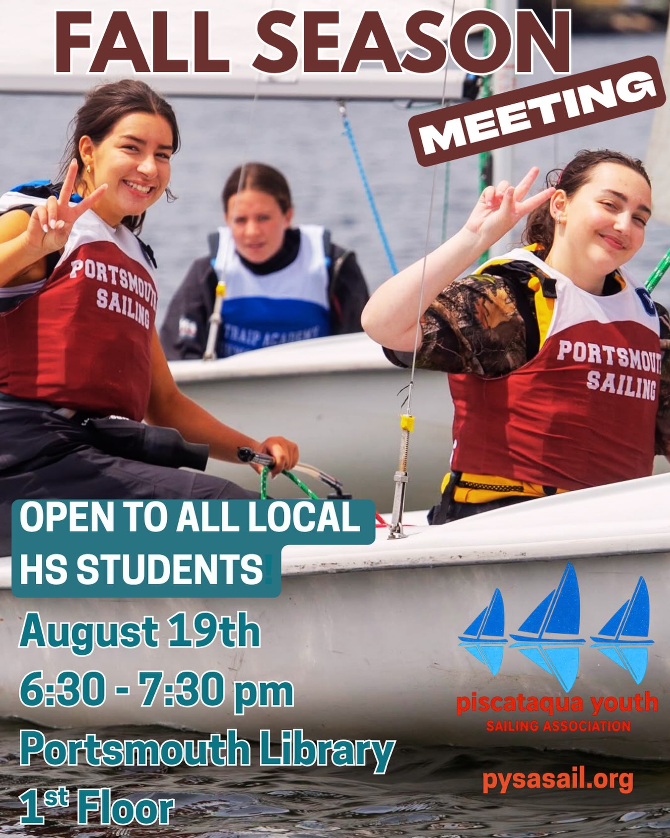 Our fall season info session is August 19th at the Portsmouth Library. Come catch the fun and foliage this season #iykyk